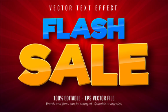 Flash Sale Text, Editable Text Effect for Dynamic Branding