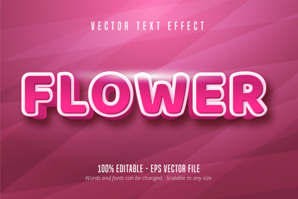 Flower Text, Pink Color Text Effect: Elevate Your Designs