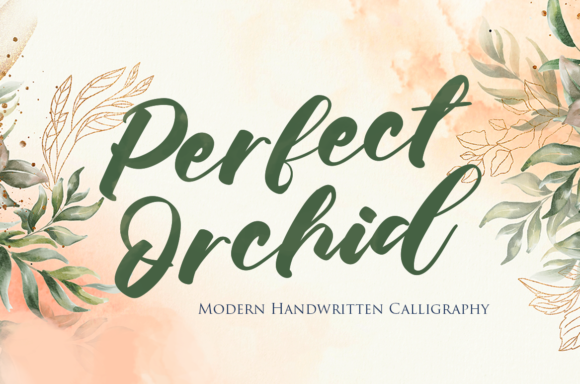 Perfect Orchid: Elevating Your Design Projects with Exquisite Handwritten Elegance