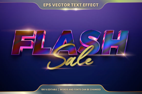Text Effect in 3d Flash Sale Words