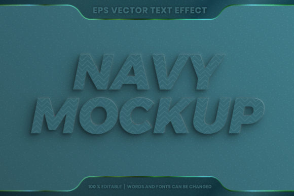 Text Effect in Realistic 3D Navy Mockup: A Comprehensive Guide to Editable Design Assets