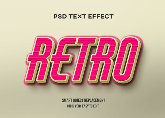 Text Effect - Retro Red Style: Instant Brand Impact